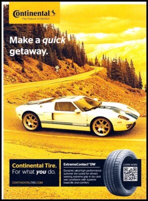 2015 2016 Ford GT GT40 Continental Original Advertisement Print Art Car Ad K02