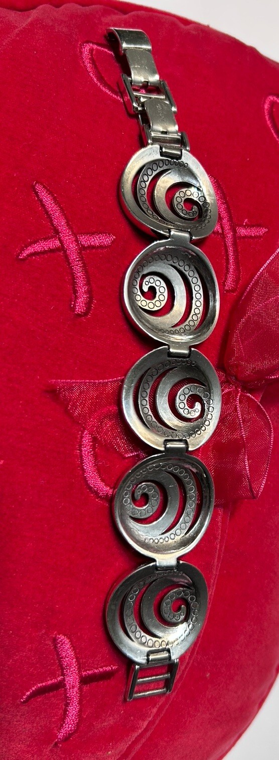 Authentic Brighton Silver Link Circular Bracelet … - image 8