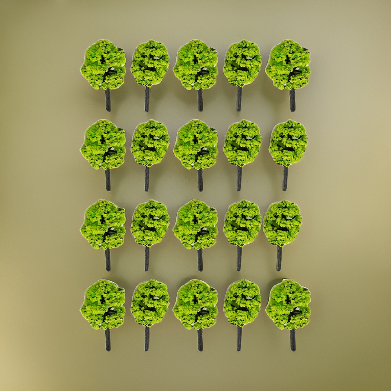 20PCS 1:100 Scale Model Trees for Perfect Park Scenery