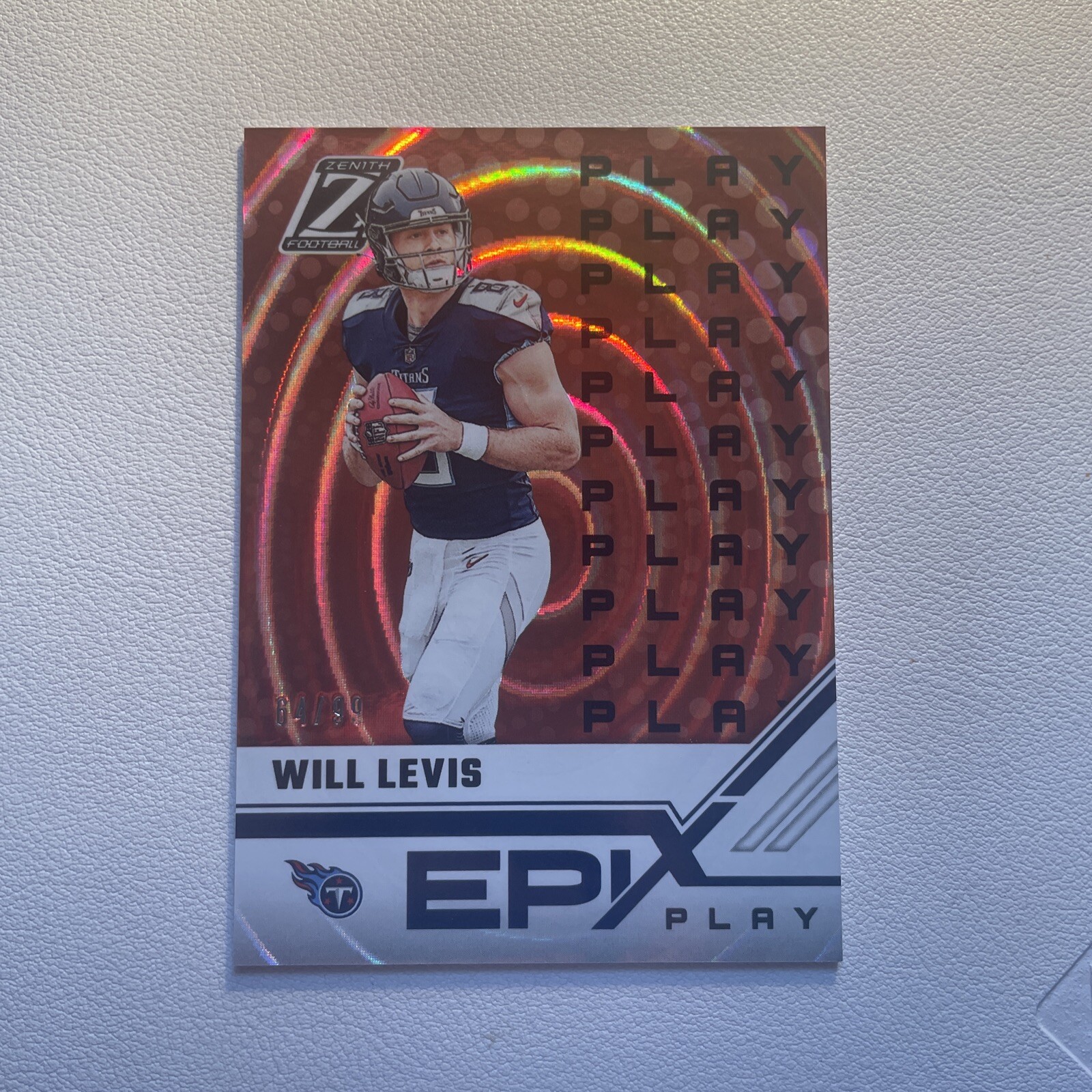 2023 Panini Zenith - Epix Orange Play #3 Will Levis /99 (RC)