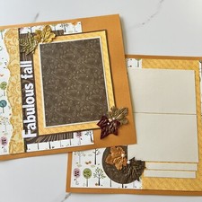 Premade Scrapbook Pages 12x12 - Fabulous Fall