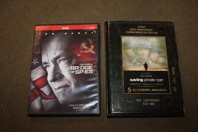 Lot of 2 Tom Hanks DVDs - Bridge of Spies & Saving Private Ryan