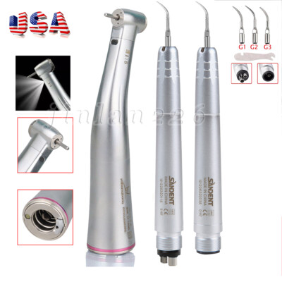 Nsk Style Dental 1:5 Fiber Optic LED Electric Contra Angle/ Air Scaler Handpiece