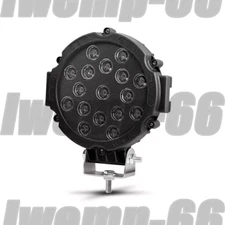 Round 7inch LED Work Light Bar Flood Pods Offroad Driving Fog Lamp Truck SUV 4WD