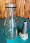 Glass Motor Oil Container & Spout Liquid Quart BW-1228 Spout: Master MFG Co,  IL — photo 3