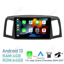 4+64GB For 2004-2007 Jeep Grand Cherokee Android 13 Carplay Car Stereo Radio GPS