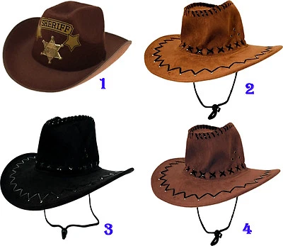 MARKENLOS Hut zu Cowgirl oder Cowboy Kostüm Wilder Westen Fasching Karneval