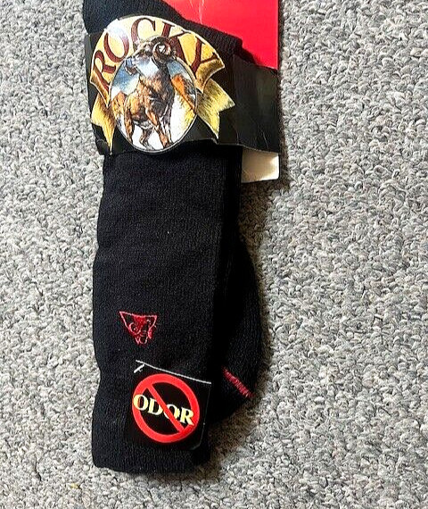 Rocky HEAVY Work Sock BLACK TALL Man 13-15 85% DURASPUN 13% NYLON 2% ELASTIC USA