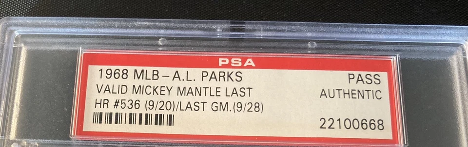 Mickey Mantle 1968 PSA Ticket Pass Last HR 536/Hit/GM/Season New York Yankees ⚾️ - Image 4 of 4