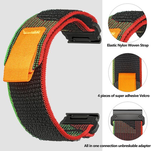 Trail Loop Nylon Sport Band For Garmin fēnix/Forerunner/Approach/MARQ/quatix/D2 - Picture 61 of 67