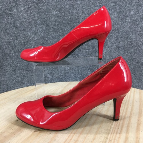 Comfort Plus By Predictions Heels Womens 9.5 Karmen Pumps Red Patent  Leather | eBay
