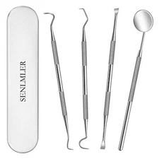 Professional Dental Cleaning Kit with Stainless Tools for Oral Hygiene and Plaqu