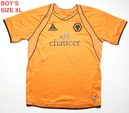 WOLVERHAMPTON 2006/2008 HOME FOOTBALL SHIRT JERSEY KIT LE QOC SPORTIF YOUTH XL - 第 1/14 張圖片