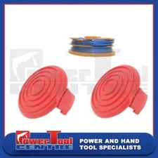 Qualcast Spool Cover Cap x2 & line x1 GT25 GGT3503 GGT350A1 Strimmer Trimmer