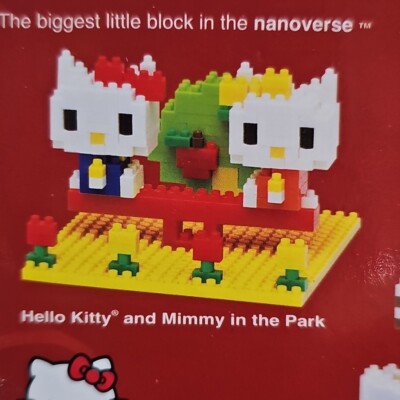 Nanoblock® Hello Kitty and Mimmy in the Park 58362 NIB NEW Block