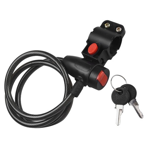 Bicycle Bike Lock 2 Keys Steel Spiral Cable Cycle Chain Security Heavy Duty E - Picture 5 of 6