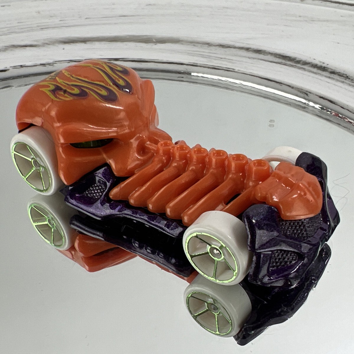 2018 Hot Wheels Holiday Racers #7 1/6 Skull Crusher Orange