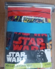 Star Wars Active Boxer Brief Cooling Stretch Mesh 2 pack  Men's M or L NIP