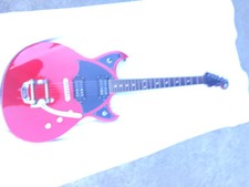 Reverend Reeves Gabrel Metallic Ruby Red Space Hawk Guitar W/bigsby 