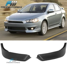 For 08-15 Mitsubishi Lancer OE Style Front Bumper Lip Side Splitters Cap 2PCS PP