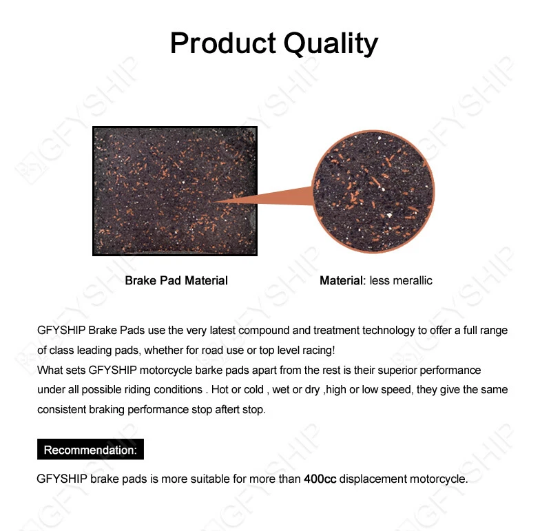 Pastilhas de freio traseiras dianteiras para motocicleta VICTORY V92SC 2000 V92TC 2003-2005 2006 - Imagem 4 de 4