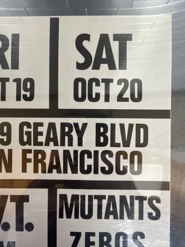 Raro poster concerto bastoncini a punta SVT The Beat Mutants Zeros Jim Carroll SSI - Foto 6 di 6