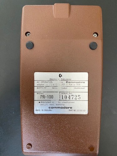 Commodore PR-100 Calculator / Pocket Computer VG+ with original case NOT TESTED - Afbeelding 3 van 3