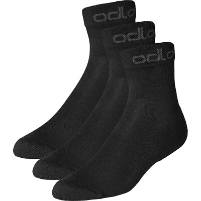 Odlo Active 3 Pack Socks quarter blk | Atmungsaktiv, bequem, speziell behandelt