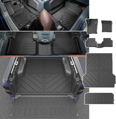 For 2022-2025 Ford Maverick Truck Bed Liner Cargo Floor Mats Tailgate Mat