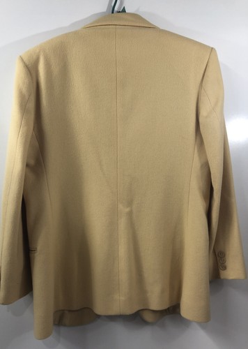 Blazer de lana amarilla frijol amarillo pálido LL de colección talla 8 pequeños defectos de colección - Imagen 5 de 6