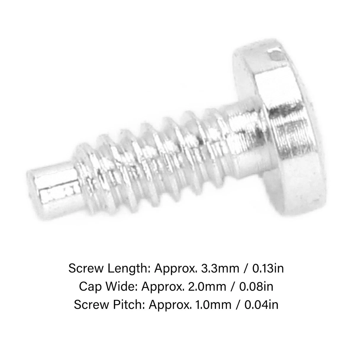 Silver 8pcs Watch Case Screw Stainless Steel Rustproof Wristwatch Screws GSA