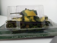 T-26 USSR Tank model 1938 casting 1:72 deagostini Russian tanks metal plastic