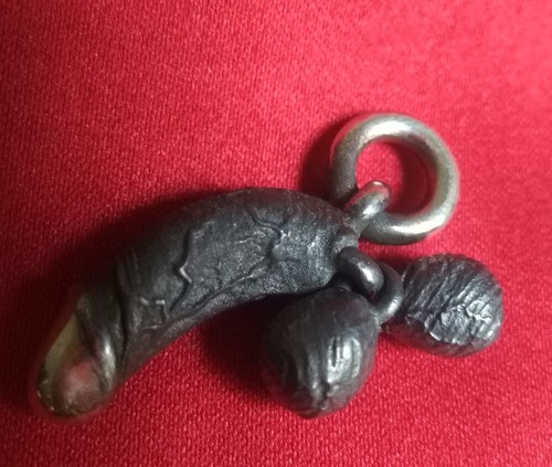925 sterling Silver PENIS artisan Handmade charm tag pendant s1847 - Picture 3 of 6