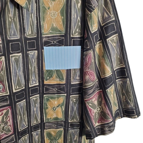 Tori Richard Mens Size XL Vintage Hawaiian Cotton Multicolor Windowpane Print - Picture 9 of 11