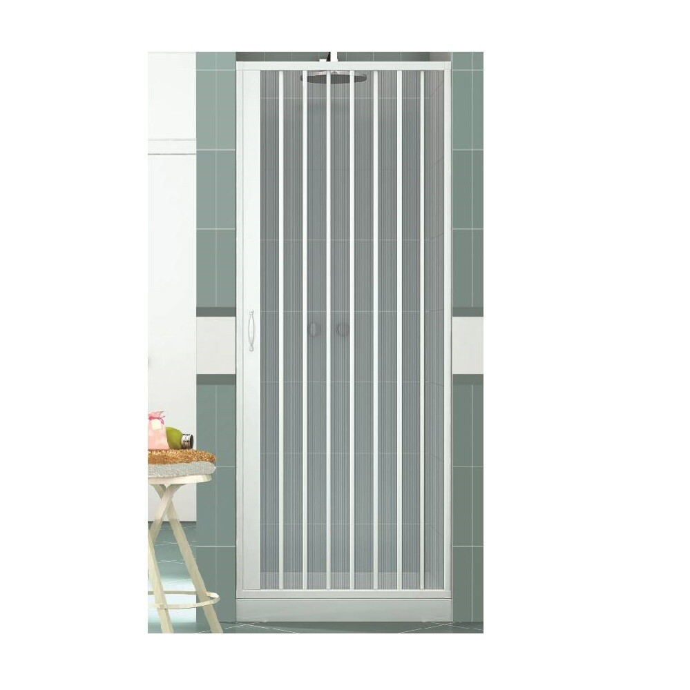 Cabine Parois De Douche Pliante En PVC 100x100 Cm H 185 Mod. Aster Avec Ouverture Laterale 84836299