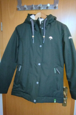 Schmuddelwedda Winterjacke Yuka - Gr. M - DUNKELOLIV - NEU