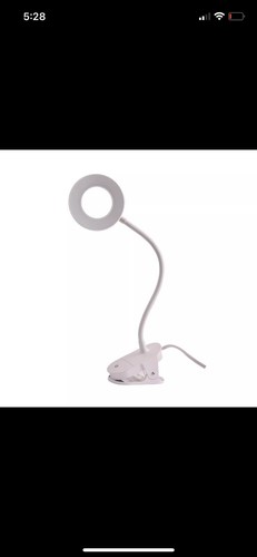 Mainstays Modern LED Ring Light Gooseneck Clip Lamp White Matte Finish Strong - Picture 2 of 4