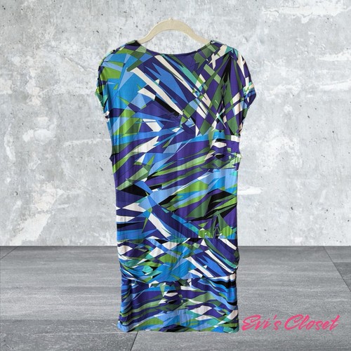 BCBG Max Azria Blue Green Multi Color Women’s Dress Bottom Is Lined Size M - Picture 6 of 14