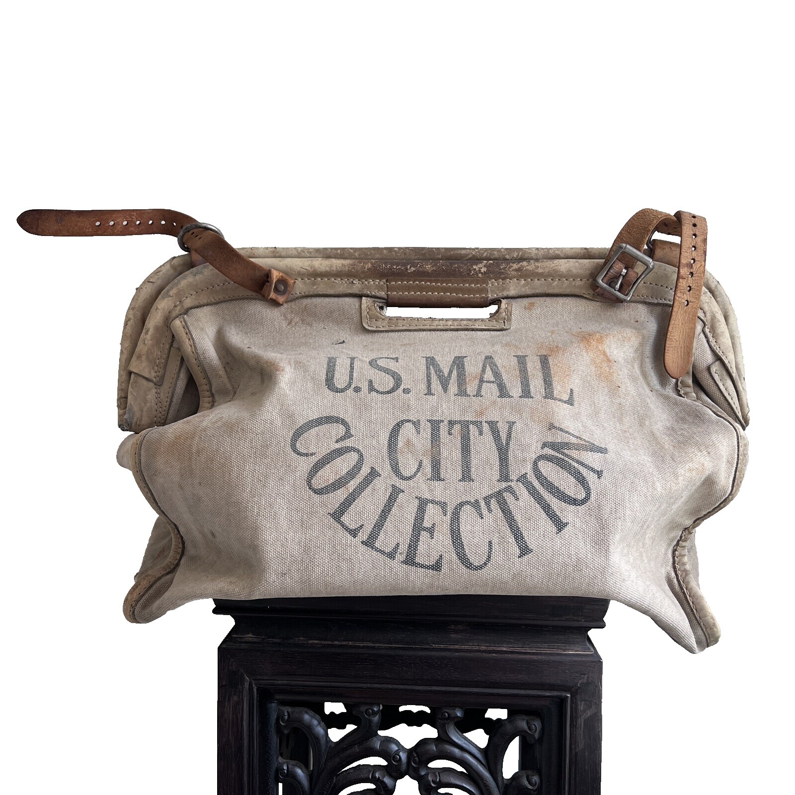 バッグ us mail bag 50s 60s vintage Vintage 1960s U.S. Mail Leather Postman Carrier Delivery