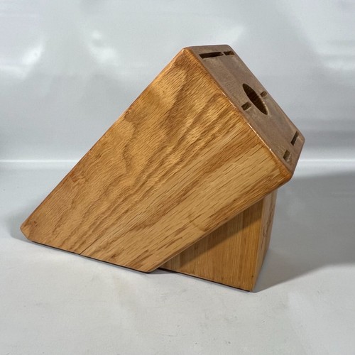 Cutco 6 Knife Block with 6 Slots/1 Hole Wood Kitchen Storage Made in USA - Picture 3 of 8