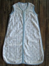 Aden Anais Wearable Sleep Sack Bag Medium 6-12 Months Quilted Muslin Blue Stars