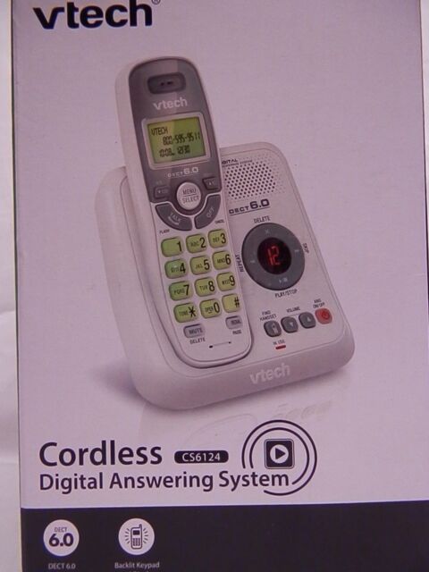 VTECH *CS6124* 1 HANDSET CORDLESS DIGITAL ANSWERING SYSTEM WHITE | eBay