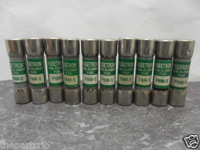 Nice Lot Bussmann Fusetron FNM-5 Amp Fuses 125 Volts
