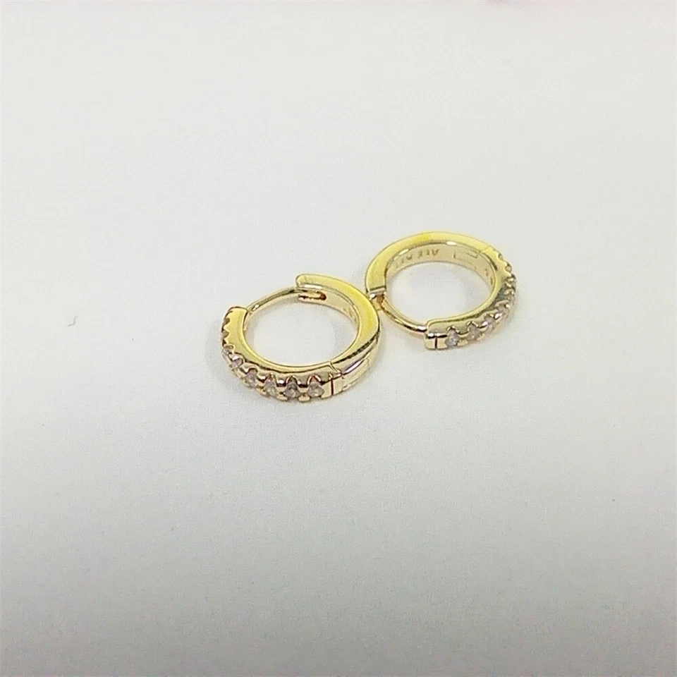 Pandora Moments Sparkling Huggie & Sparkling Huggie Hoop Earrings Gold - Image 2 of 4