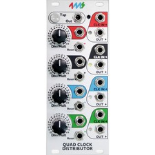 4MS QCD Quad Clock Distributor V2 Eurorack Synth Module, Silver