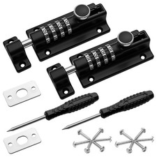 Combination Bolt Lock, 4-Digit Weatherproof Keyless Entry Lock 120mm Thick
