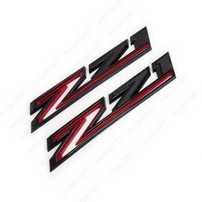2pc 2019-2026 Chevy Silverado Z71 4x4 Emblem Fender Letter Badge Gloss Red Black 2pc 2019-2026 Chevy Silverado Z71 4x4 Emblem Fender Letter Badge Gloss Red Black