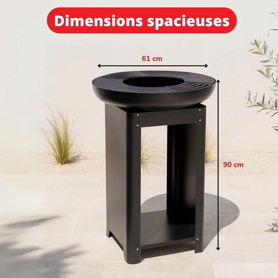 BBQ Collection Brasero et Plancha Barbecue Japonais 61 x 90 cm - Grille Barbecue - Photo 3/4