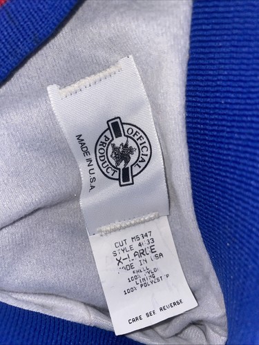 Budweiser-** King of Beers** Blue Satin Bomber Jacket XL Vintage 1980's** - Picture 11 of 16