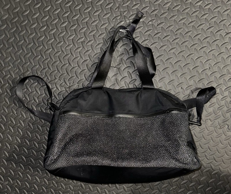Lululemon Black Duffle Gym Bag w/ Shoulder Strap Multiple Pockets